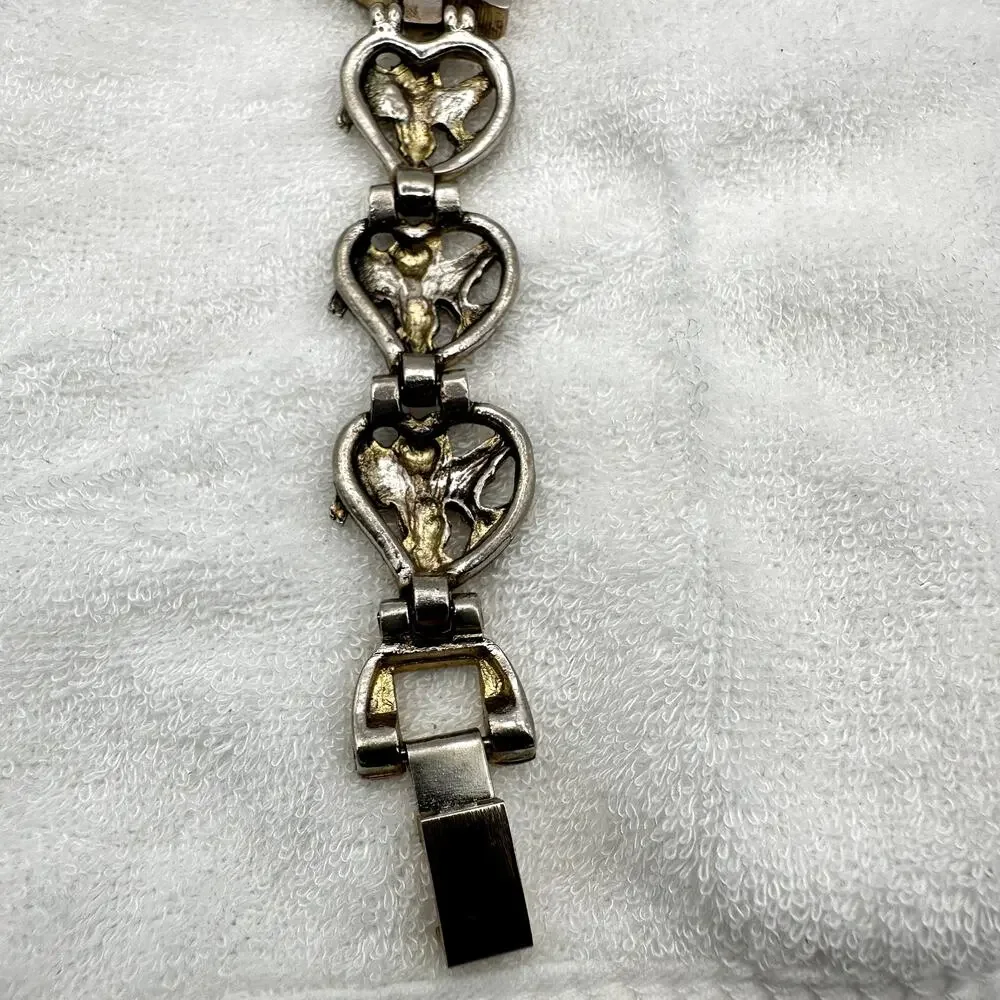 Cherub Charm Bracelet Watch Quartz Faded Gold Tone Analog